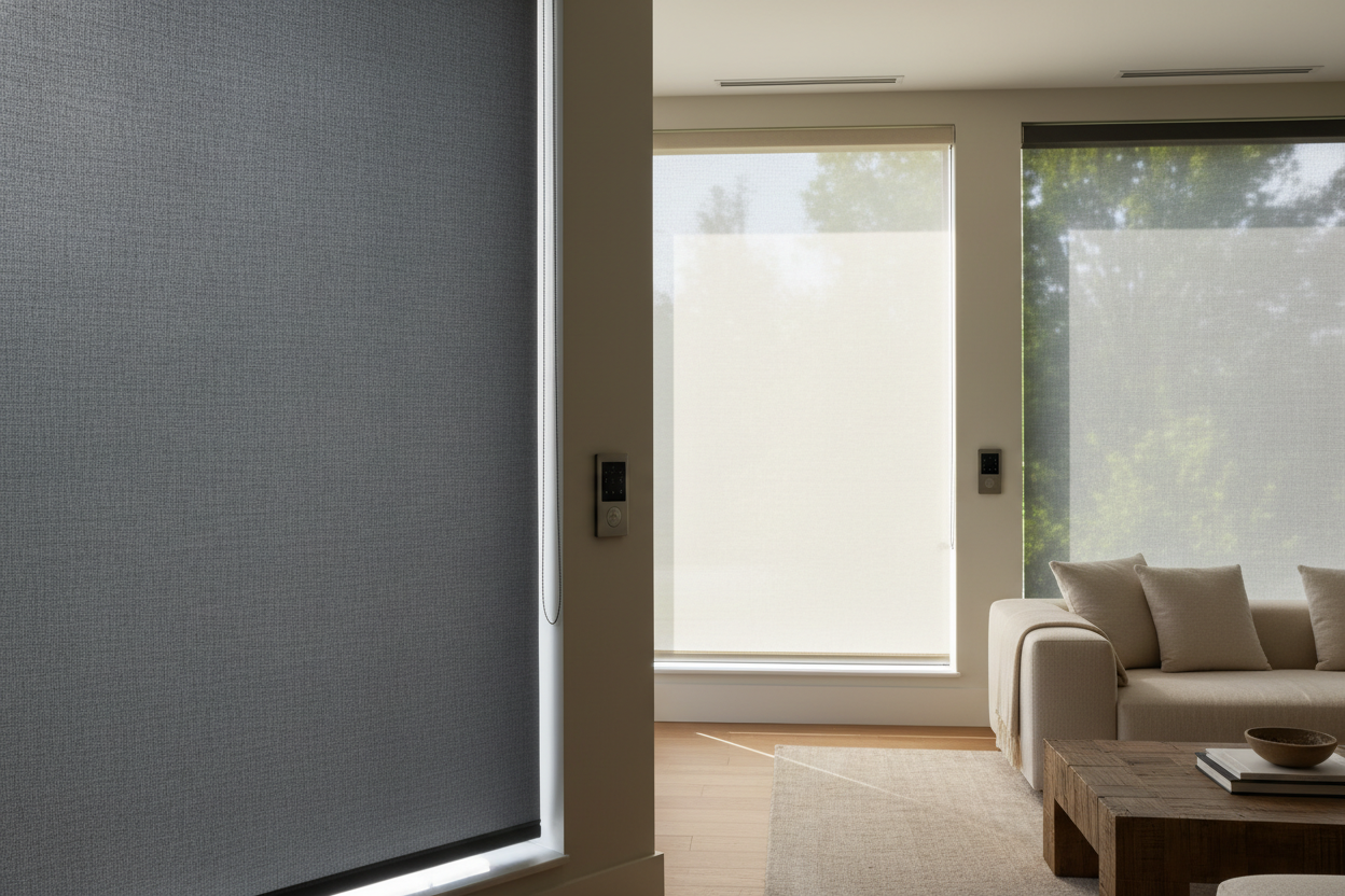 Smart Roller Shade Types: Blackout vs. Solar for Automation