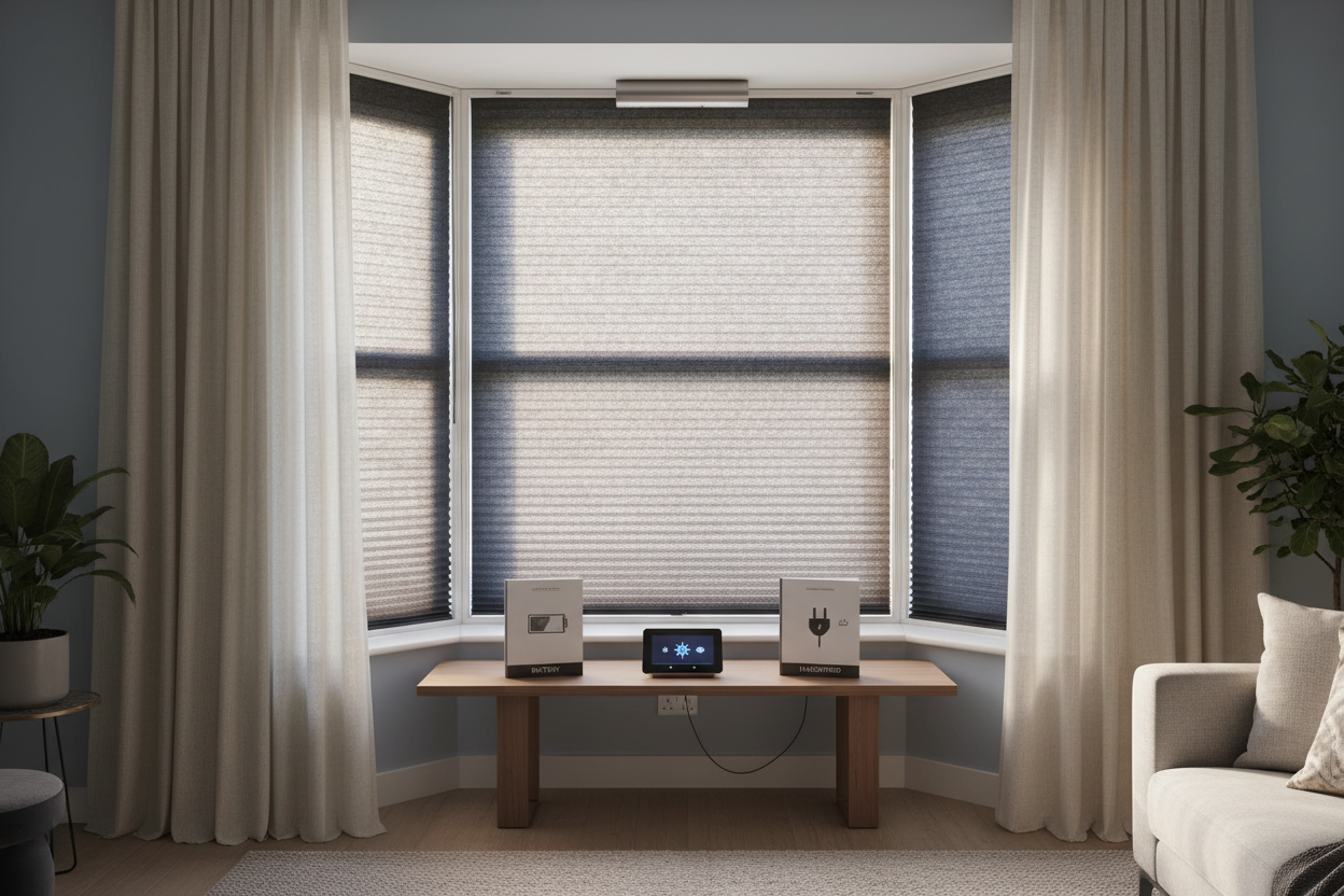 Smart Sunlight Window Shades: Battery vs. Hardwired Guide