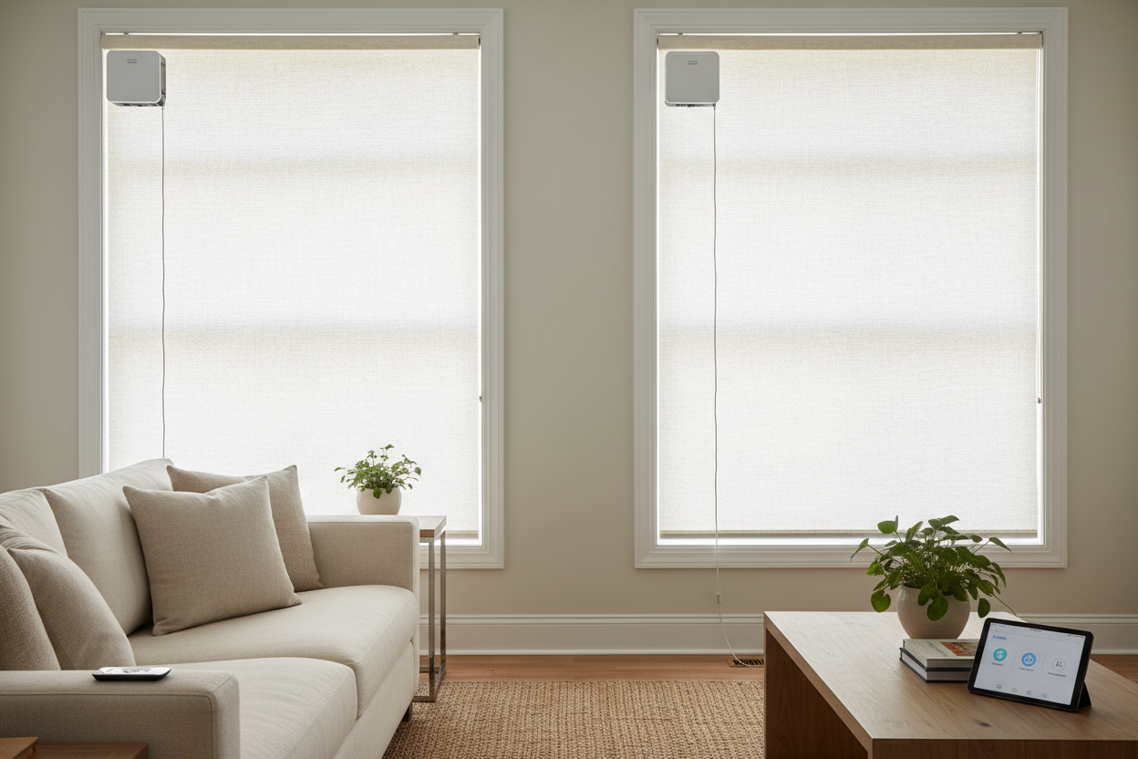 Smart Canvas Shades: Battery vs. Hardwired Motors