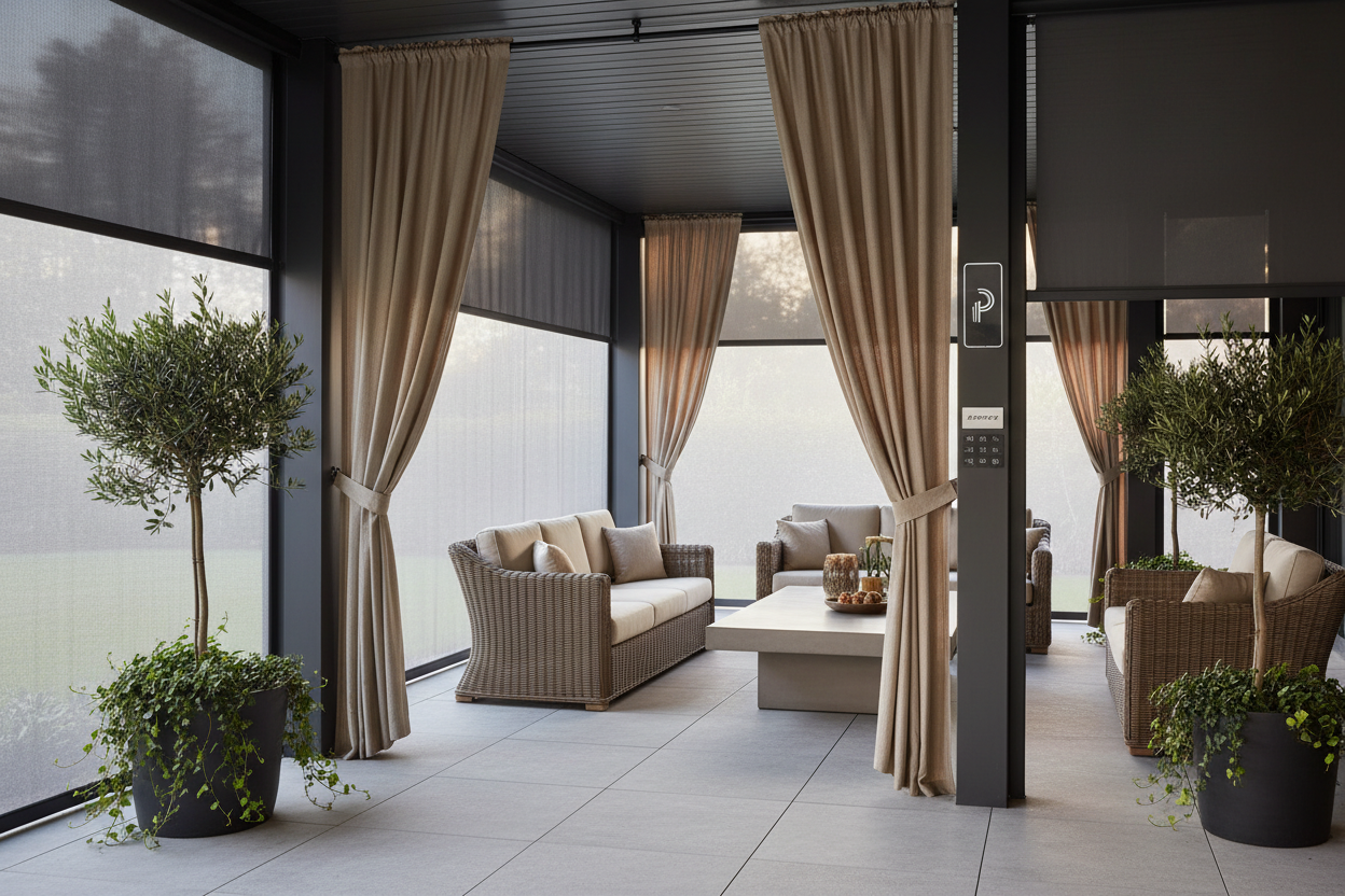 Smart Outdoor Curtains Shades: Solar vs. Hardwired Guide