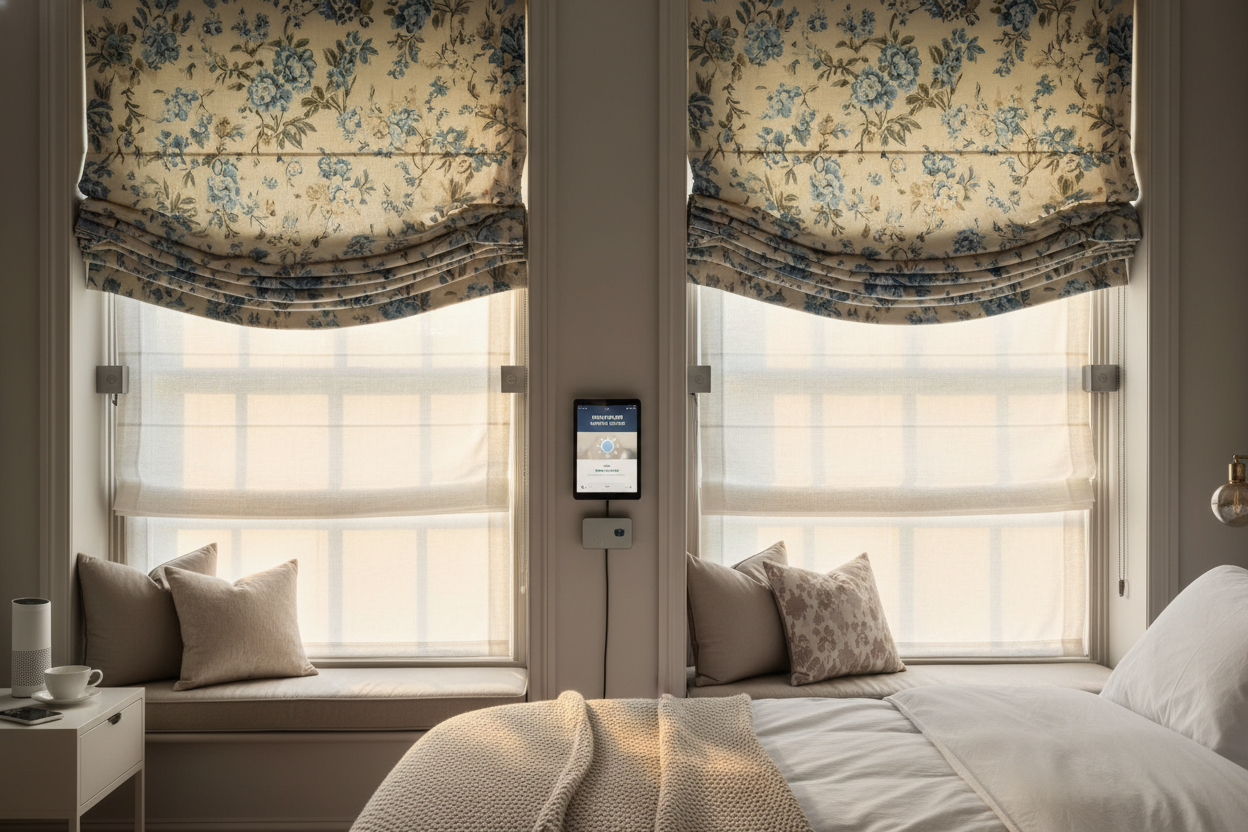 Wake Up Gently: Smart Tech Meets Classic Roman Shades