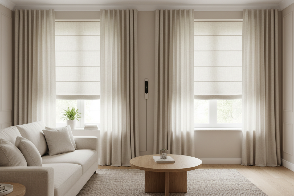 Smart Layering: Automating Matching Curtains and Roman Blinds