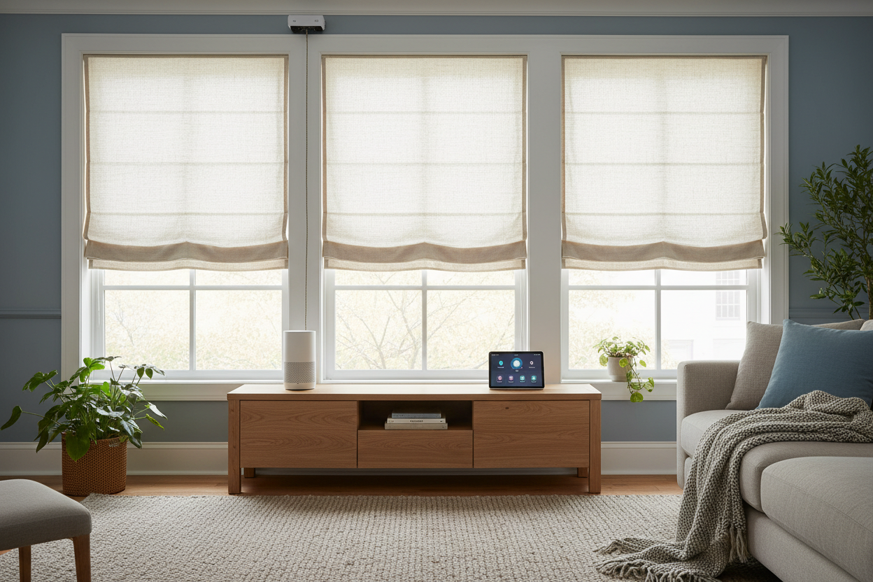 Smart Roman Shades Cut to Size: A HomeKit & Alexa Guide
