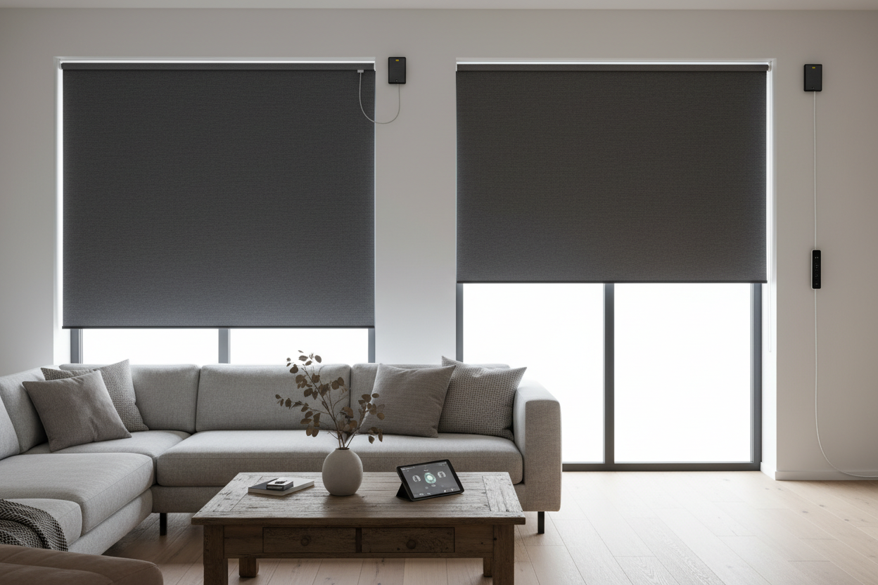 Smart Roller Shades for Windows Blackout: Battery vs. Hardwired