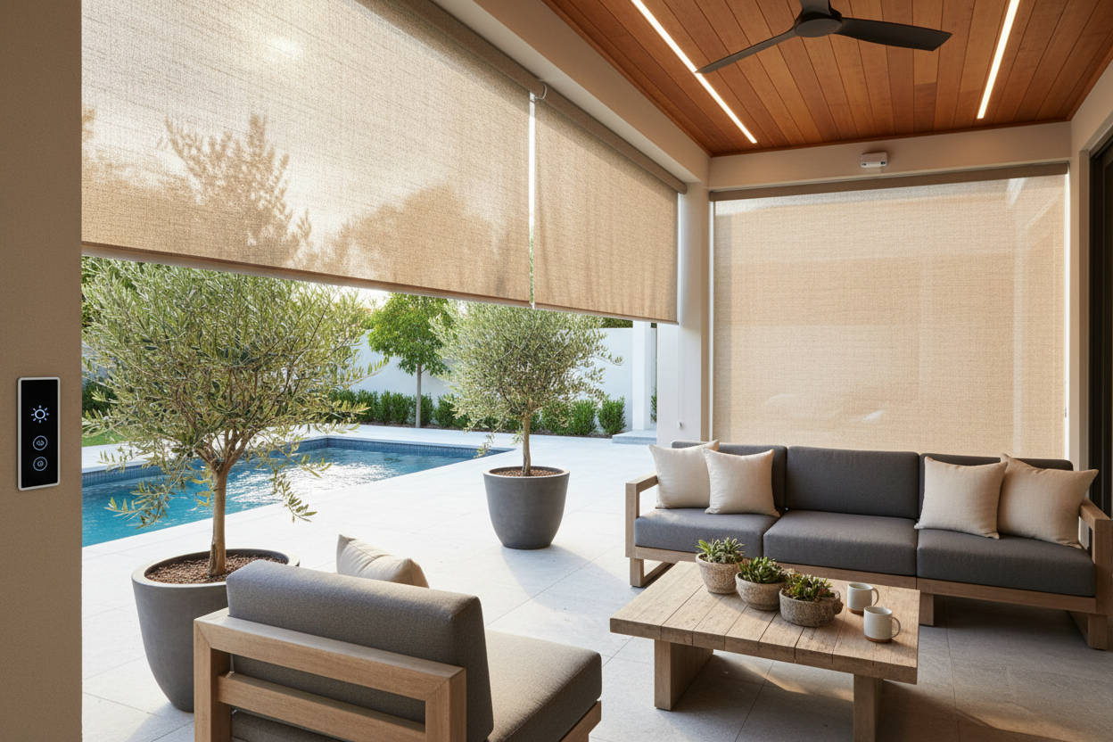 Automating Patio Solar Shades: Motor Options & Smart Control