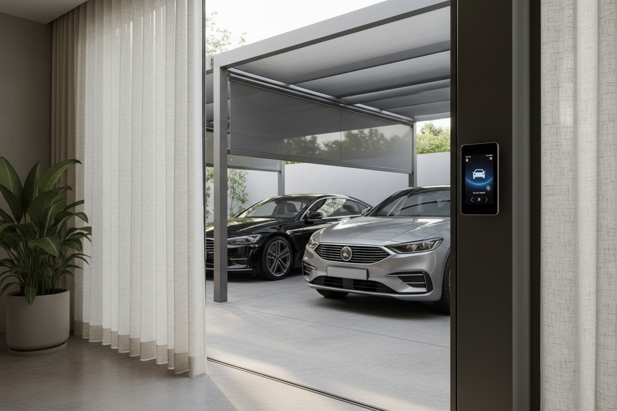 Automate Your Driveway: Smart Carport Shades & Sun Protection