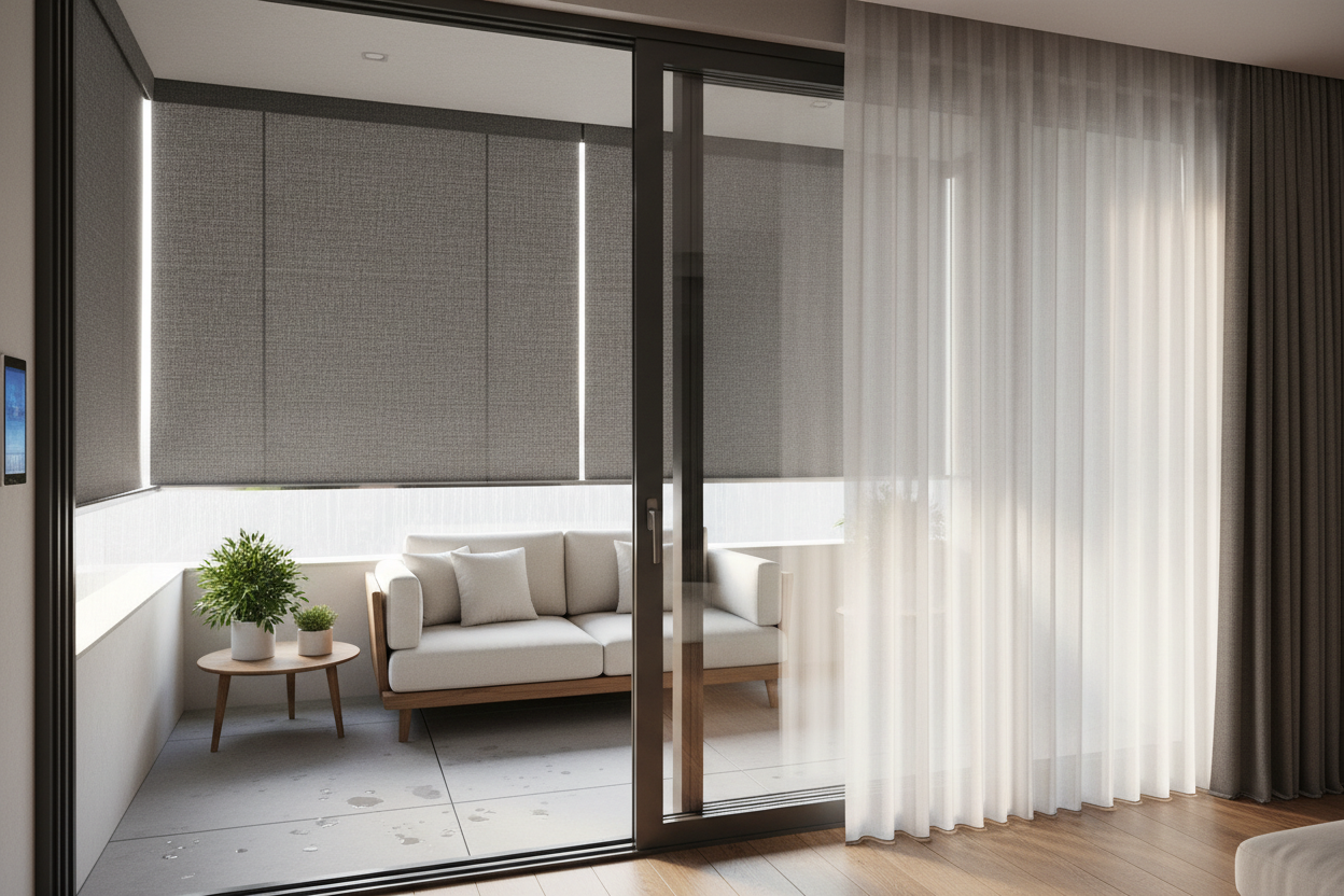 Smart Outdoor Blinds: The Ultimate Balcony Cover for Rain