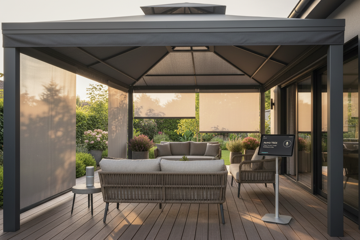 Smart Backyard Retractable Shade: Voice Control for Your Deck
