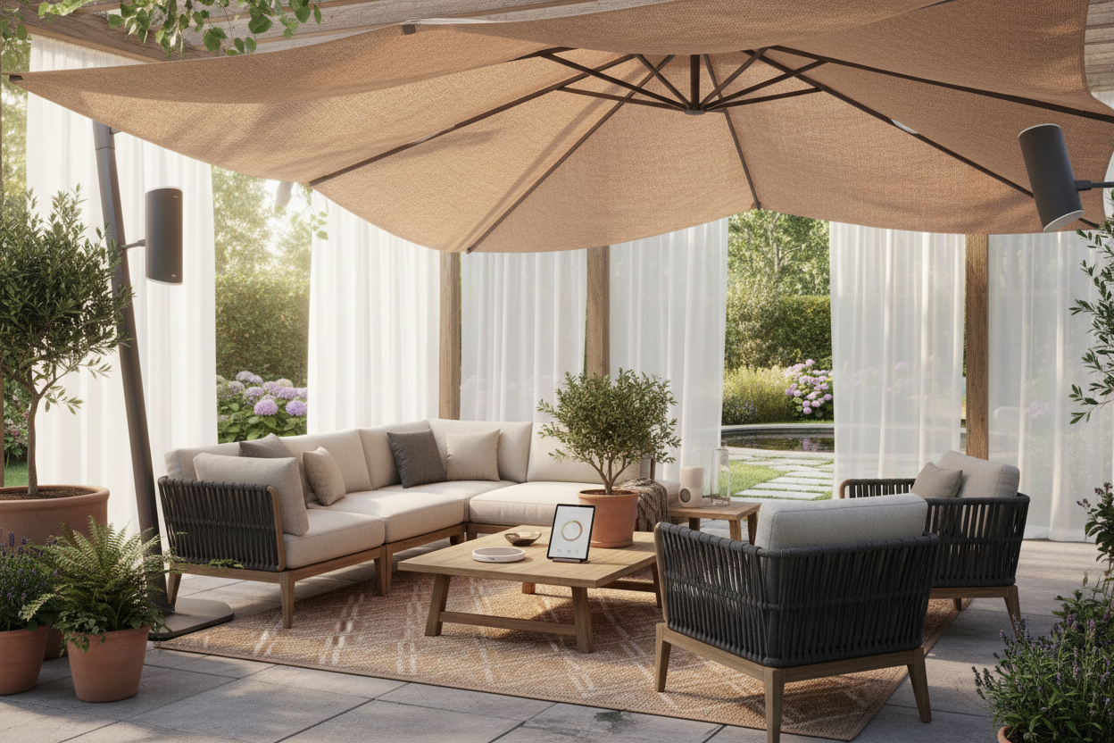 Smart Garden Furniture Shade: Sun Protection via Voice Command