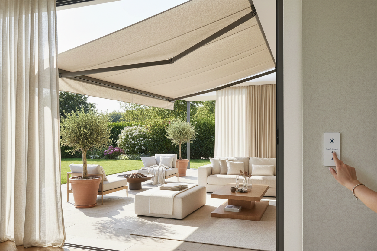 Smart Control for Your Sun Shade Attached to House