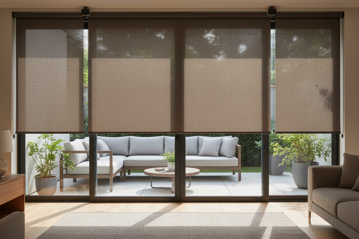 Coolaroo 10 ft Roller Shade: Smart Solar Control for Patios