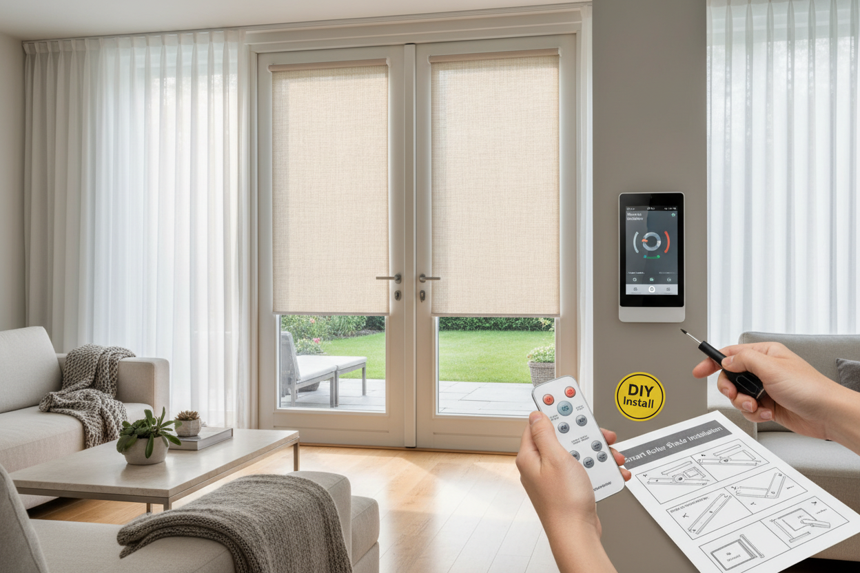 Glass Doors? The Smartest Way to Install a Roller Shade