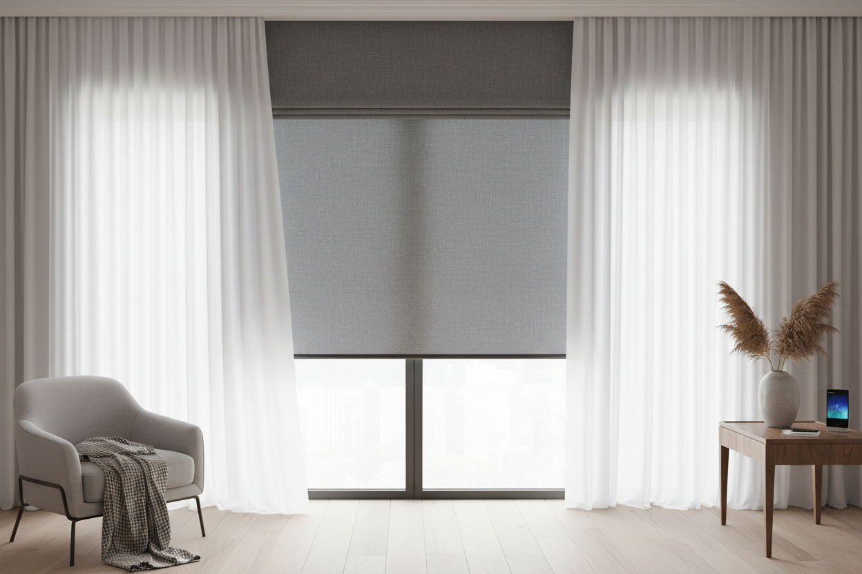 Hiding Smart Motors: The Right Roller Shade Valance Setup