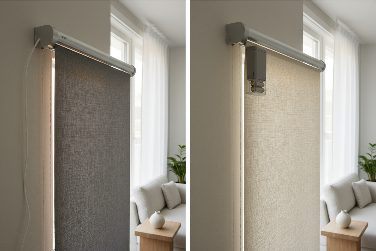 Roller Shade Detail: Hardwired vs Battery Power Guide
