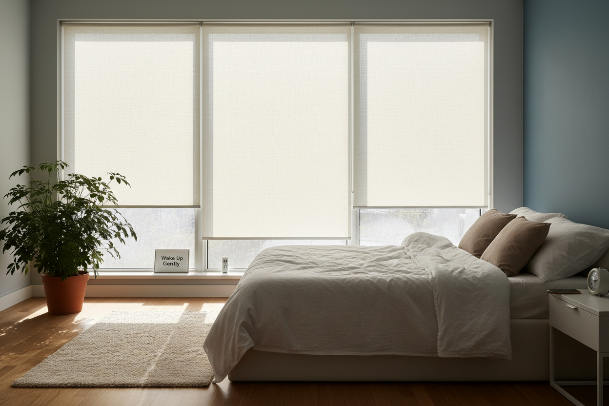 Wake Up Gently: My Switch to Light Filtering Roller Shades