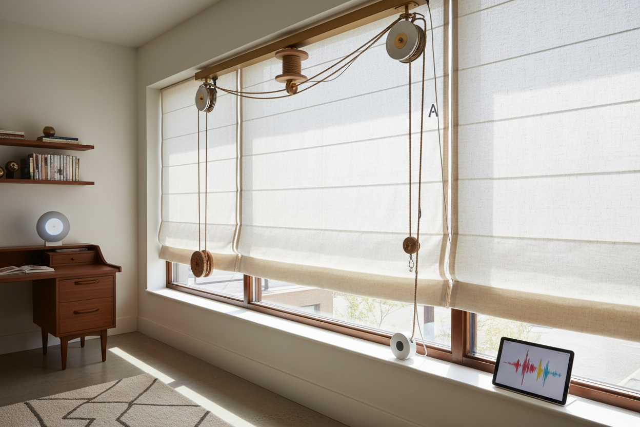Make Your Pulley DIY Roll Up Blinds Work with Alexa