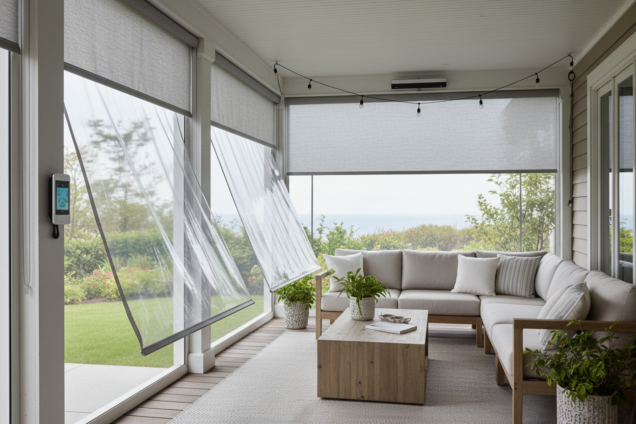 Windy Porch? The Smart Way to Install Clear Vinyl Blinds