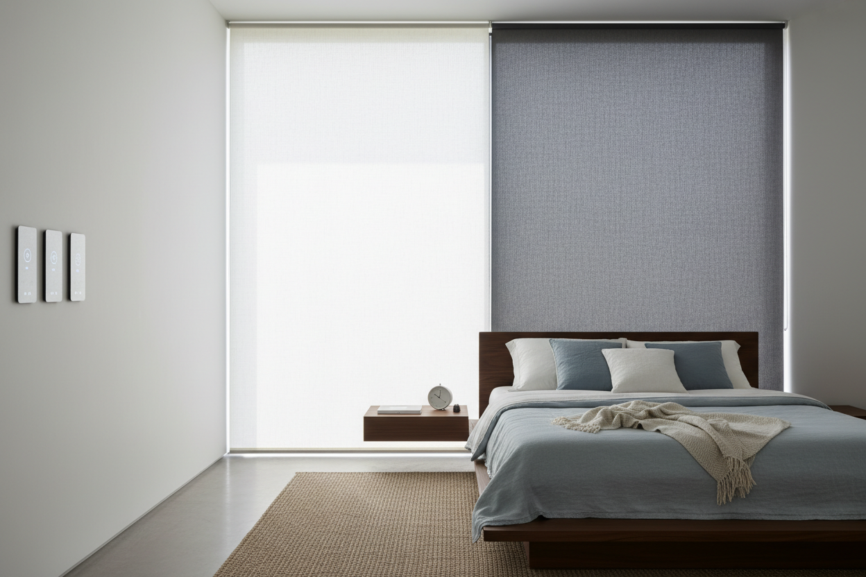 Double Roller Blinds Sheer and Blackout: My Smart Bedroom Setup