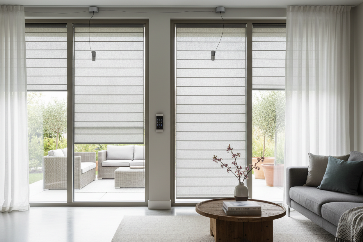 Smart Upgrade: Sliding Glass Doors with Blinds Guide