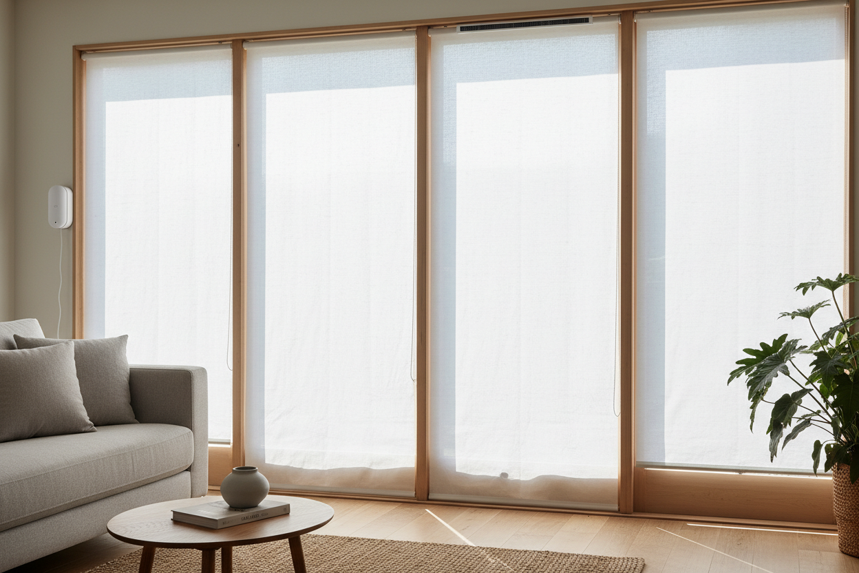 Sliding Door Glare? My Renter-Friendly Smart Blind Setup