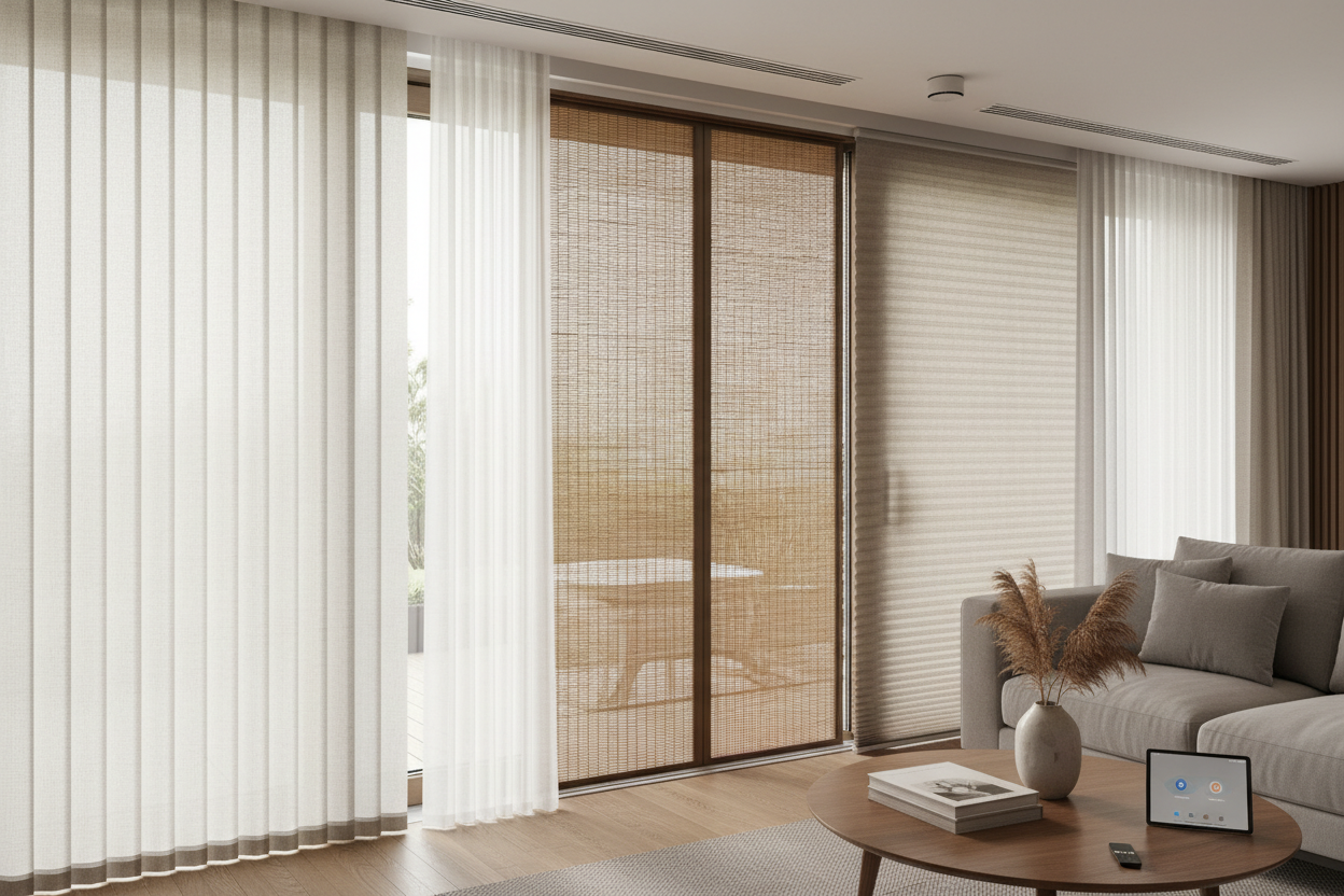 Voice Control Ready: Types of Blinds for Sliding Glass Doors