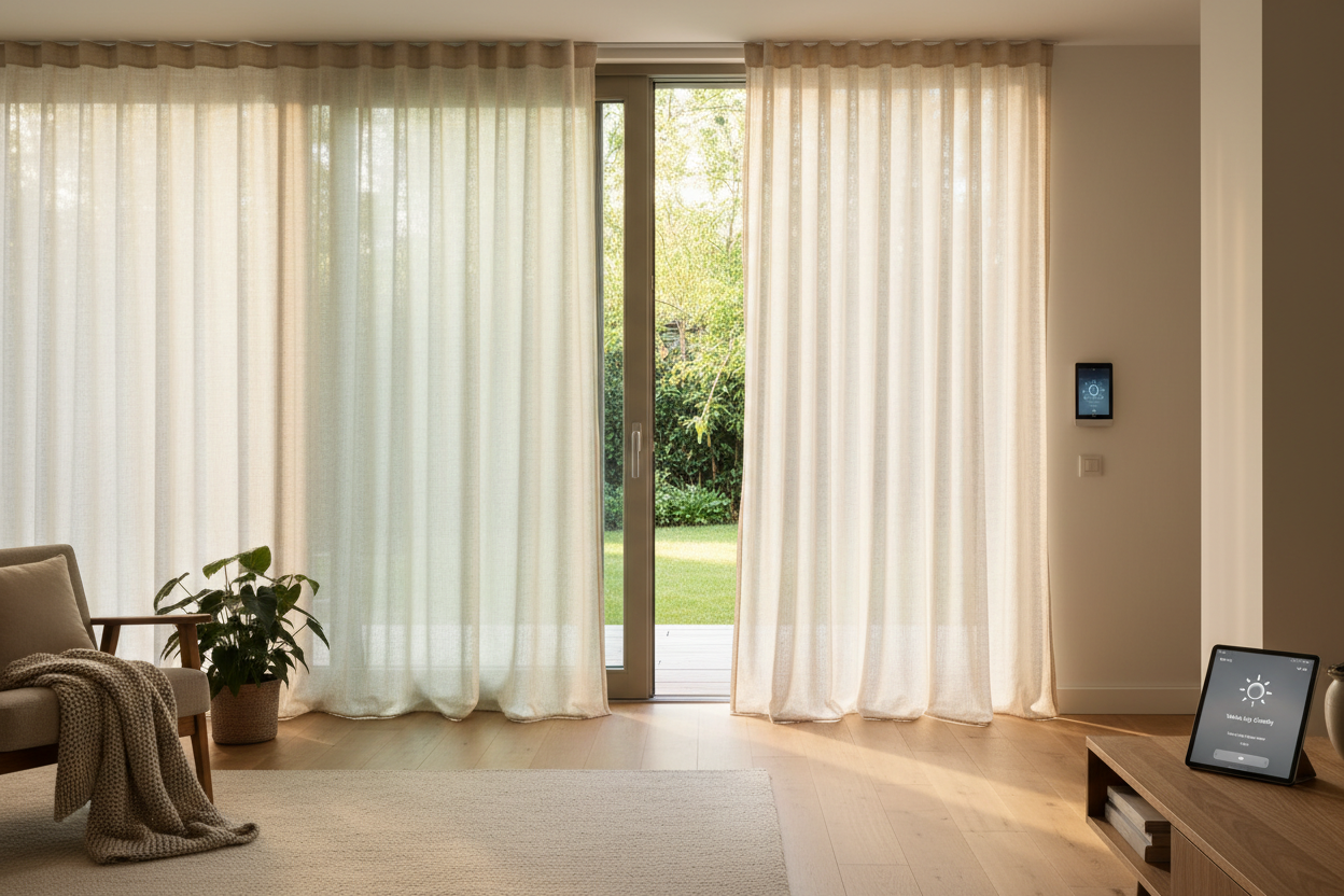 Wake Up Gently: Smart Window Cover for Sliding Glass Door Guide