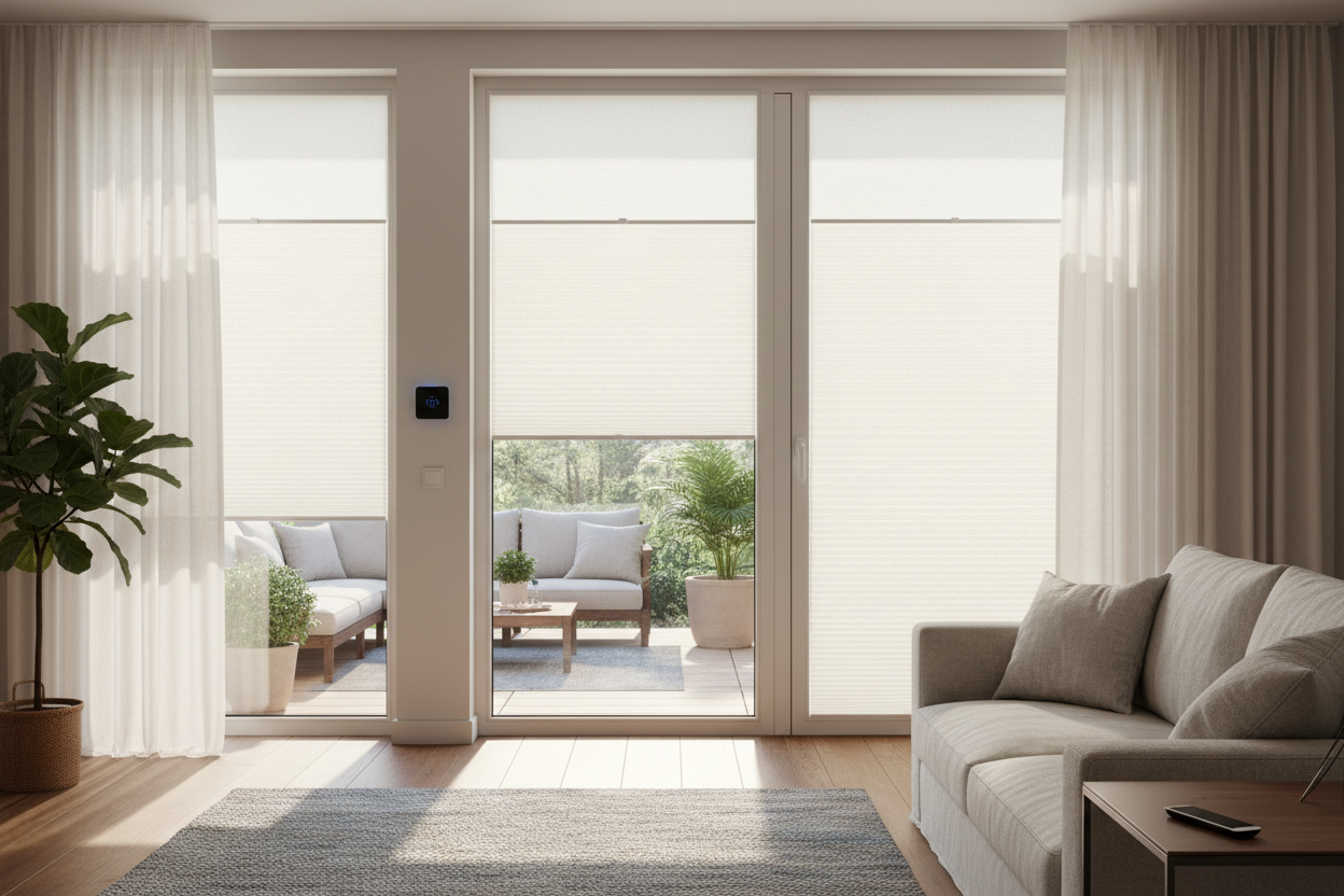 Stop Heat Loss: Why I Chose a Smart Cellular Shade for Patio Door