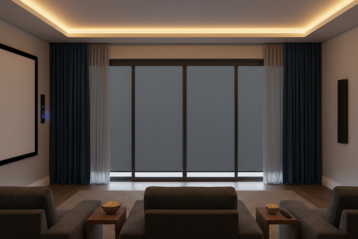 Movie Night Ready: Blackout Blinds for Sliding Glass Door Setup