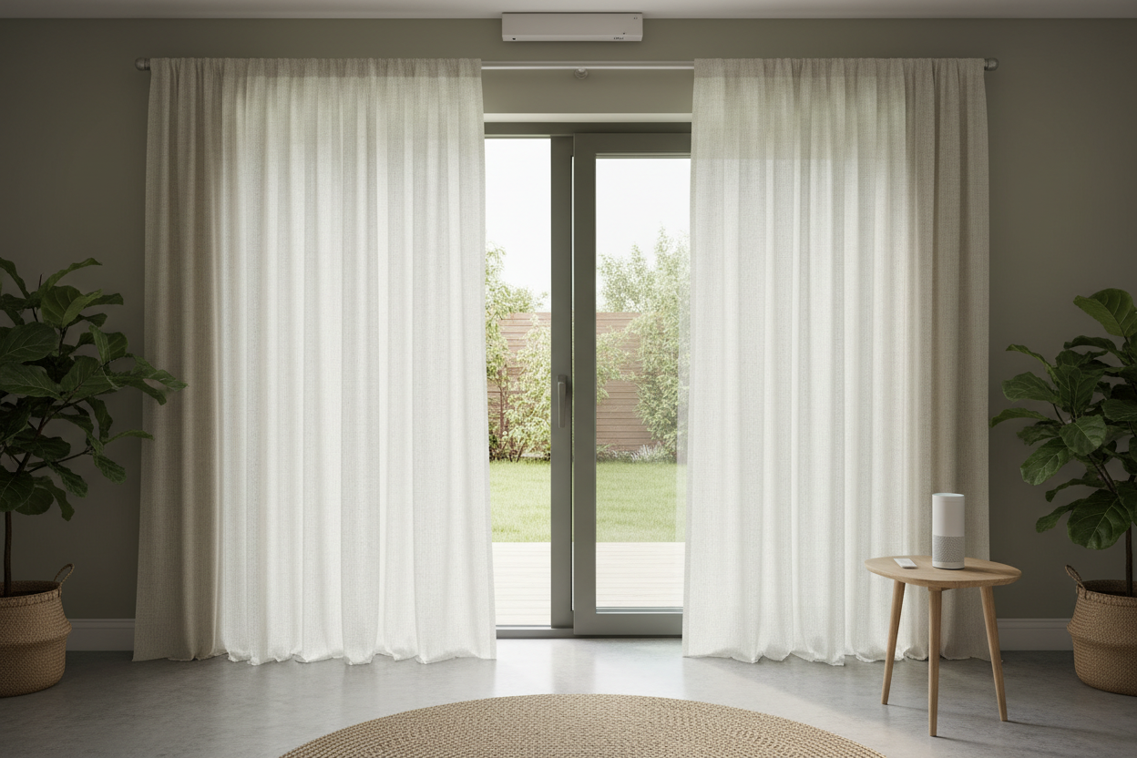 Make Your DIY Sliding Glass Door Window Treatments Voice Ready