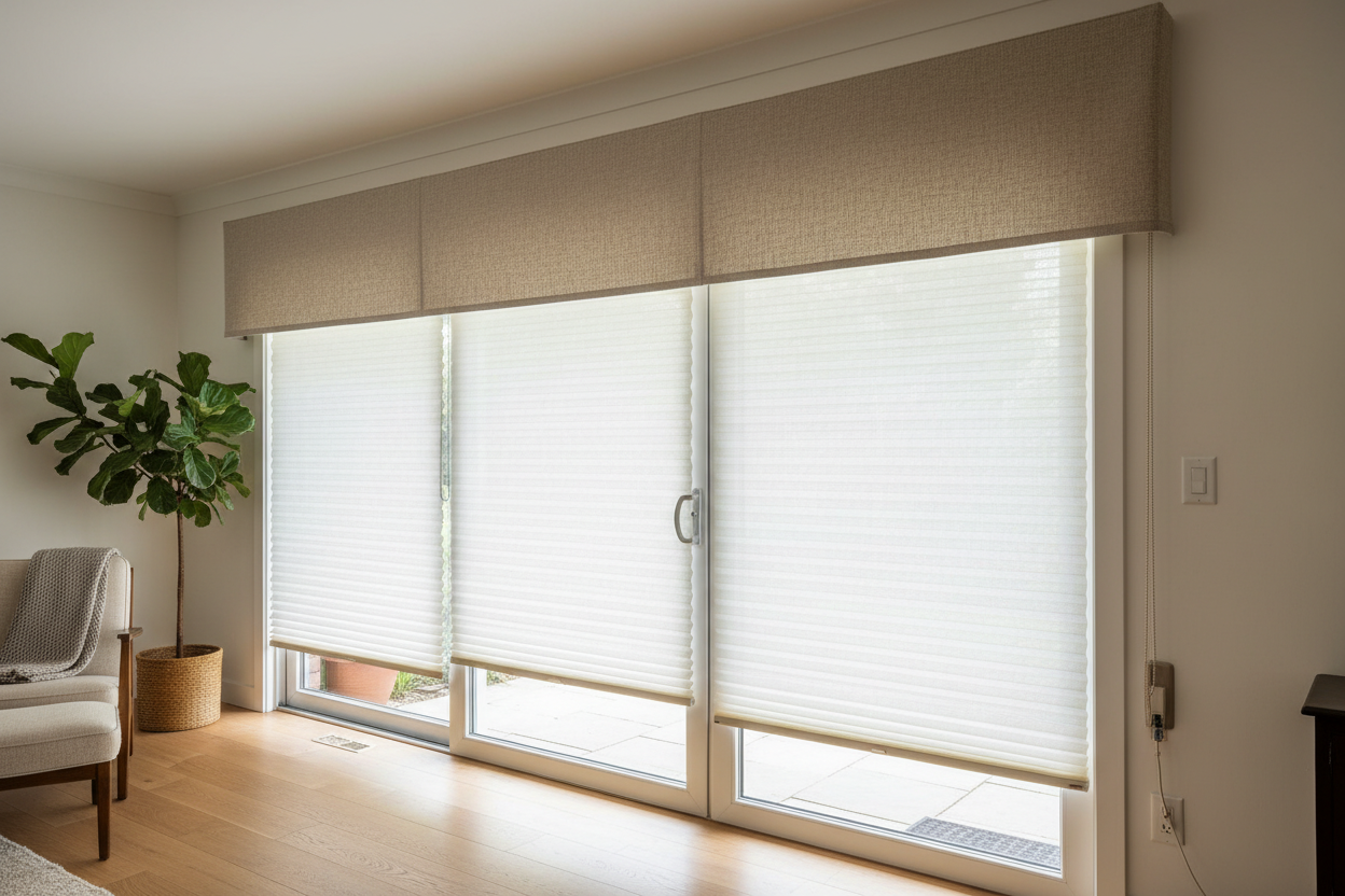 Hiding Smart Blinds: The Perfect Valance Over Sliding Glass Door