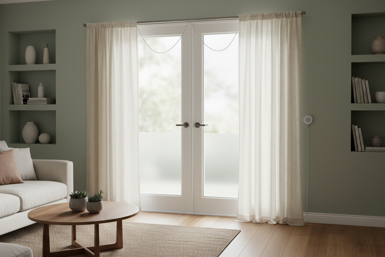 Privacy Logic: Smart Curtains for Doors with Half Glass