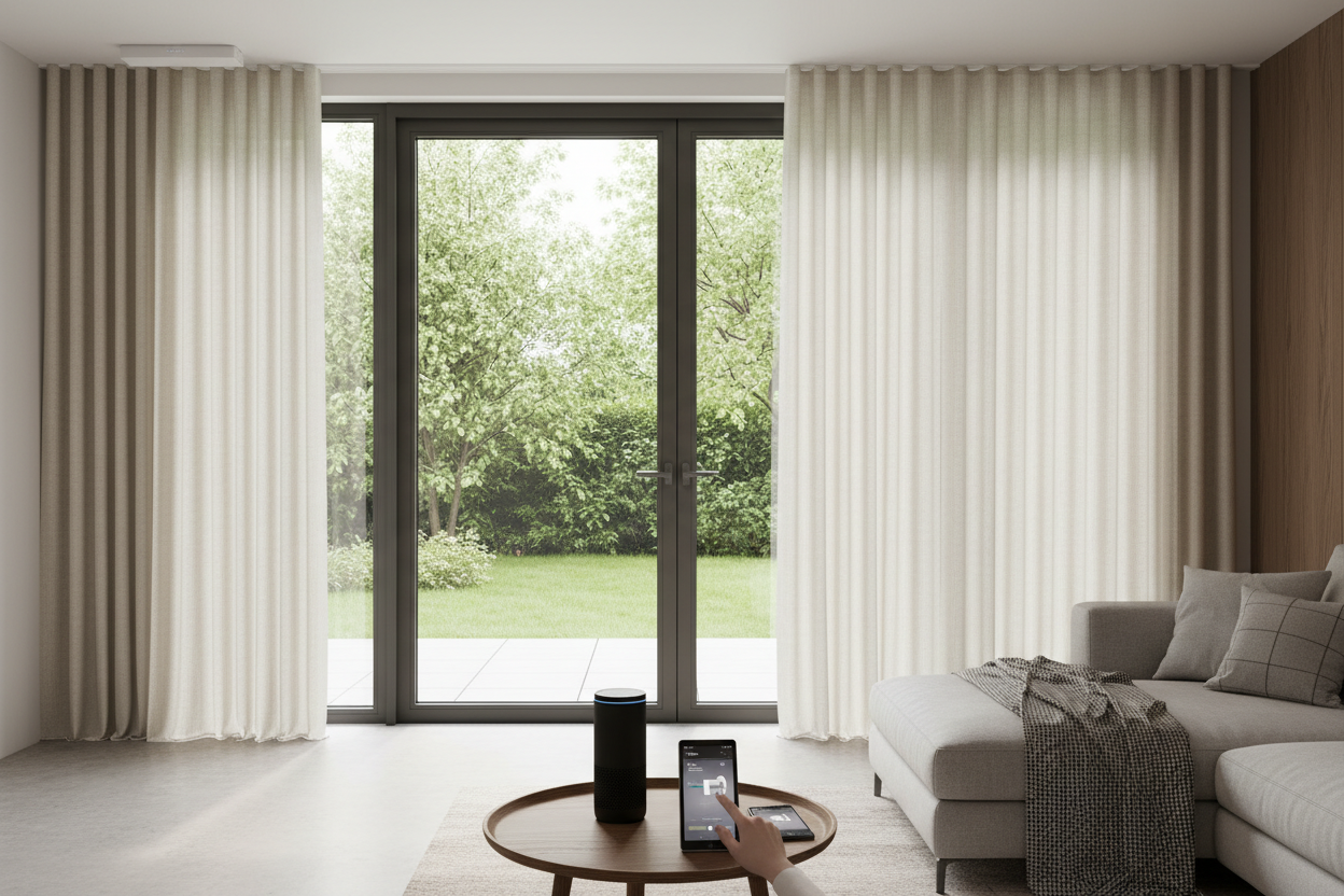 Smart Control for Custom Curtains for Sliding Glass Doors: A Setup Guide