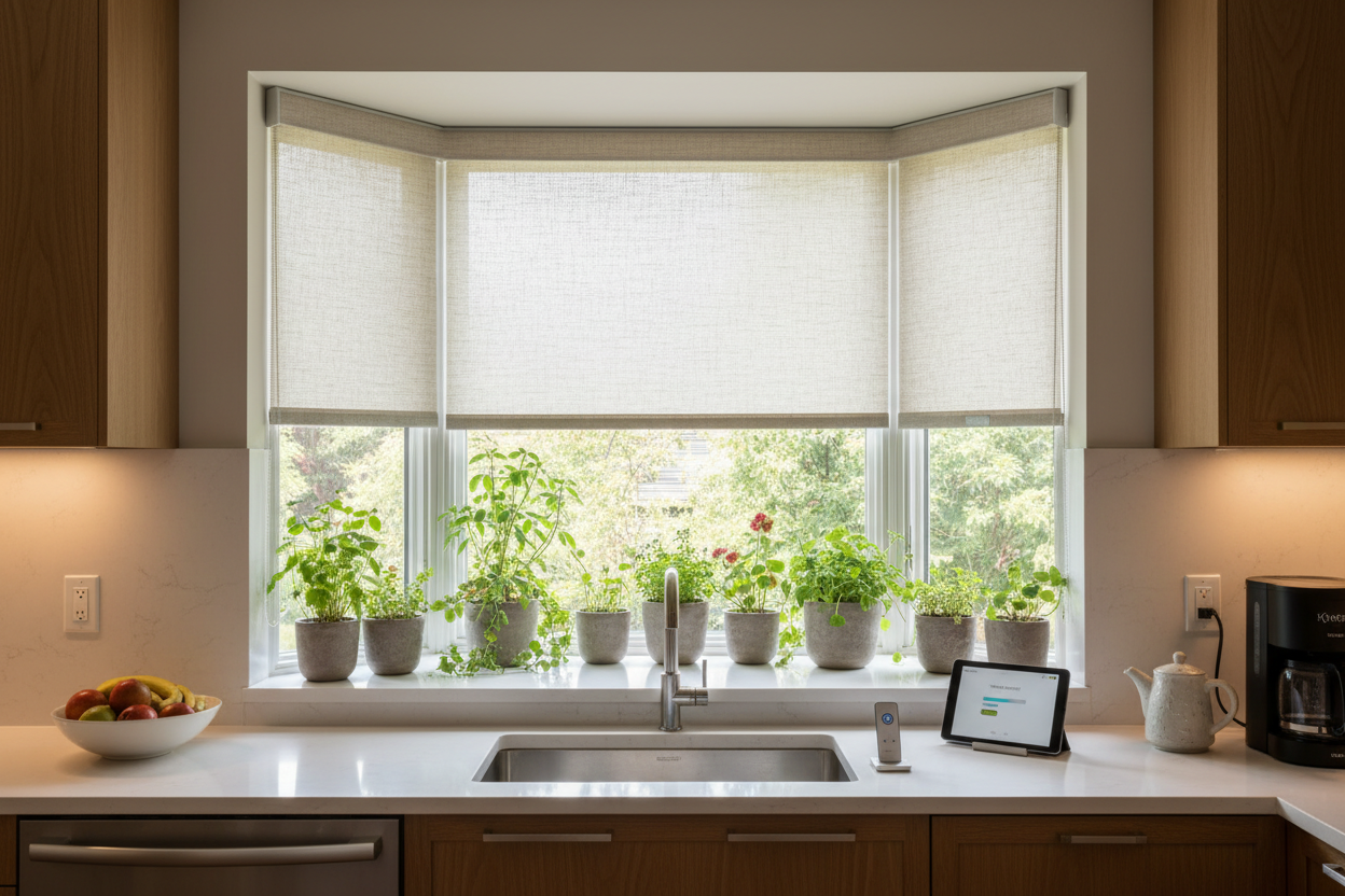Hard to Reach? Smart Blinds for Garden Window Solved