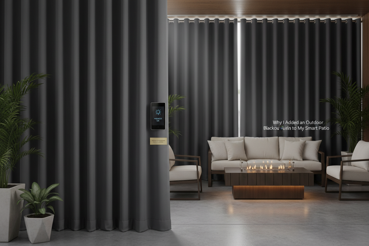 Why I Added an Outdoor Blackout Curtain to My Smart Patio