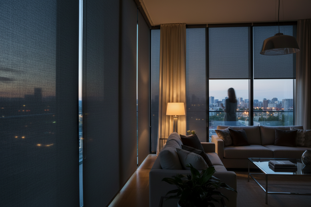 The Truth About Solar Shades Nighttime Privacy: My Test results