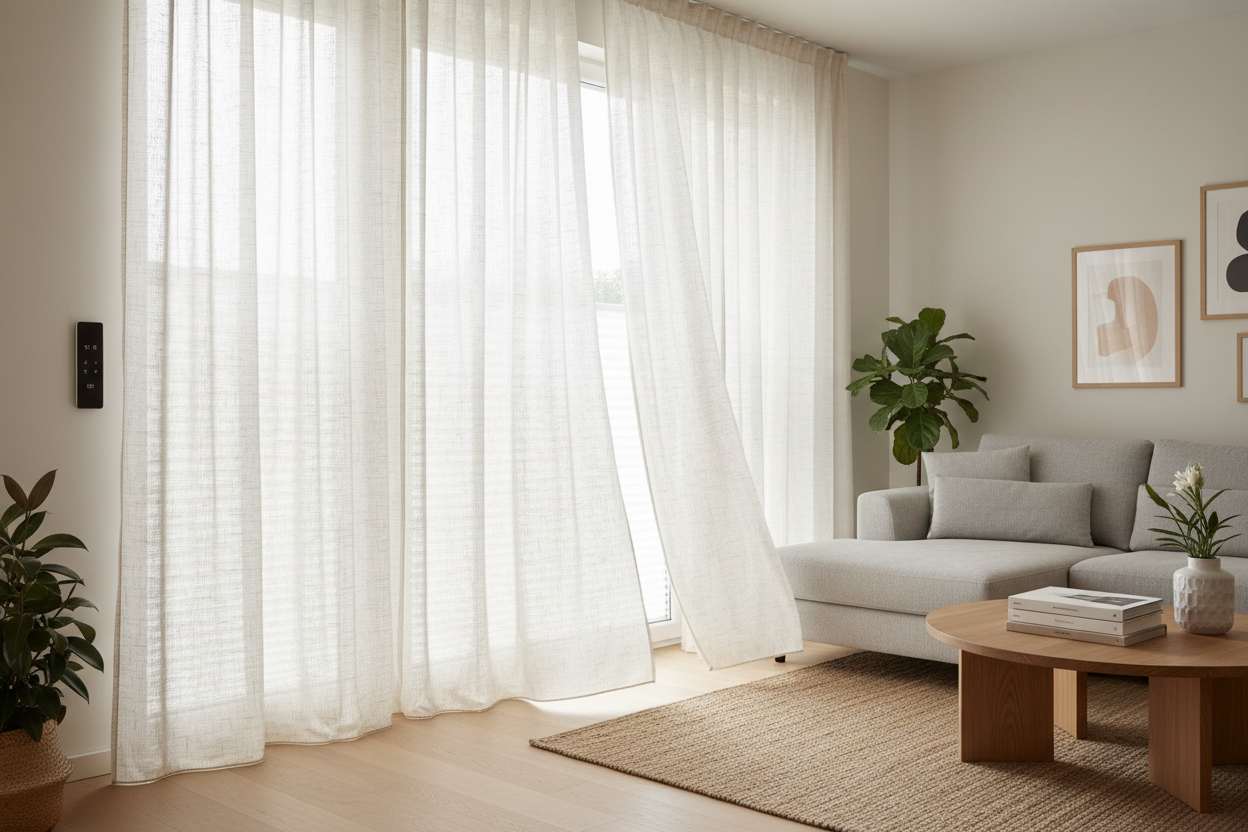 Smart Sheers: Managing Curtains for Privacy But Let Light In