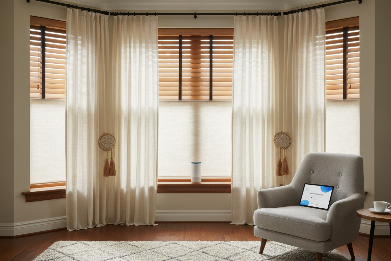 Smart Curtains for Wood Blinds: A Layered Setup Guide