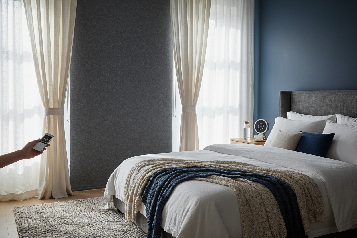 Better Sleep: Smart Control for Bedroom Shades or Blinds
