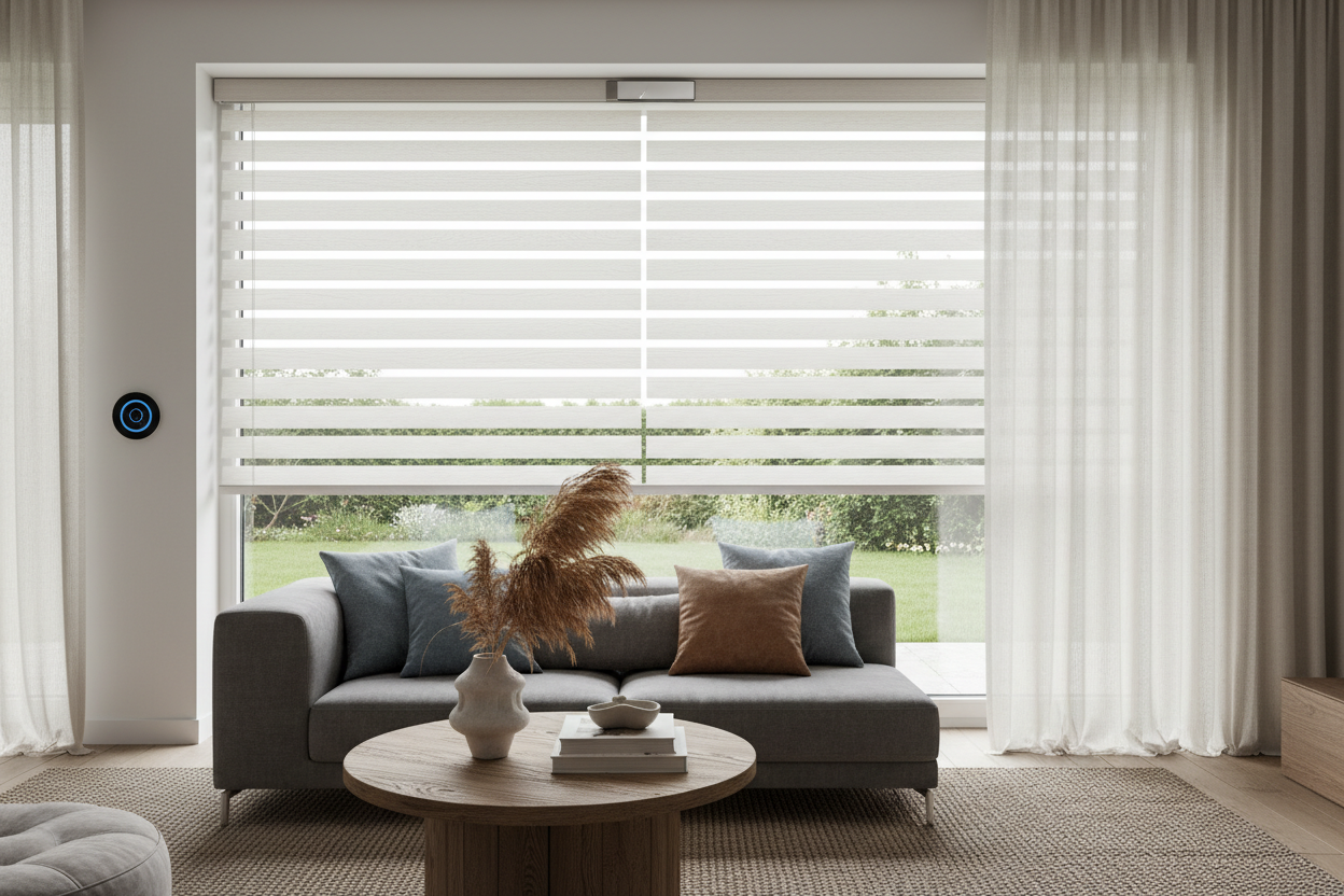Automating Large Windows: Smart Tech for 80 Inch Faux Wood Blinds