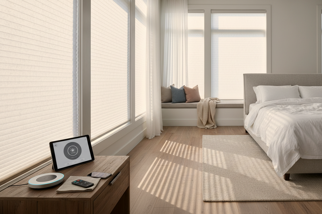 Wake Up Right: The Smart Custom Honeycomb Blinds Setup