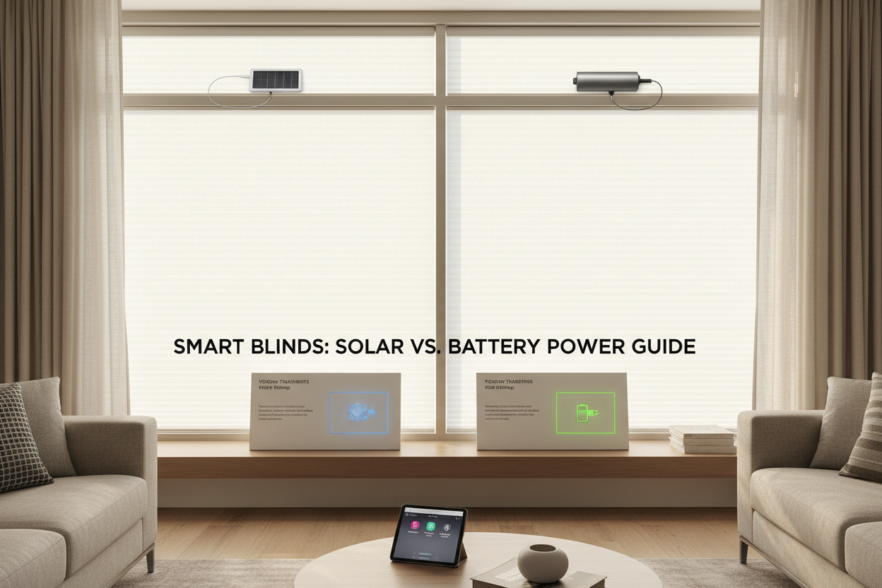 Blinds Attached to Window: Solar vs. Battery Power Guide
