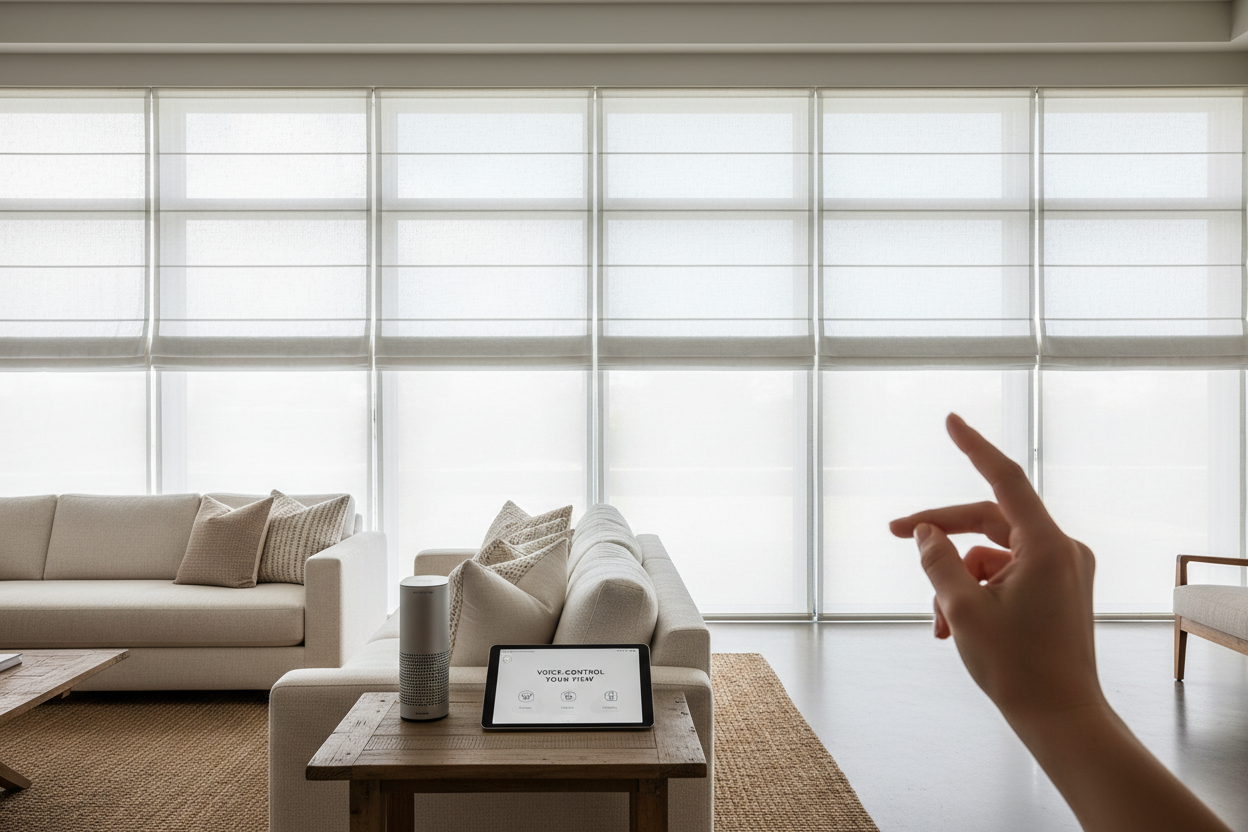 Voice-Control Your View: Smart Blinds and Shades for Large Windows