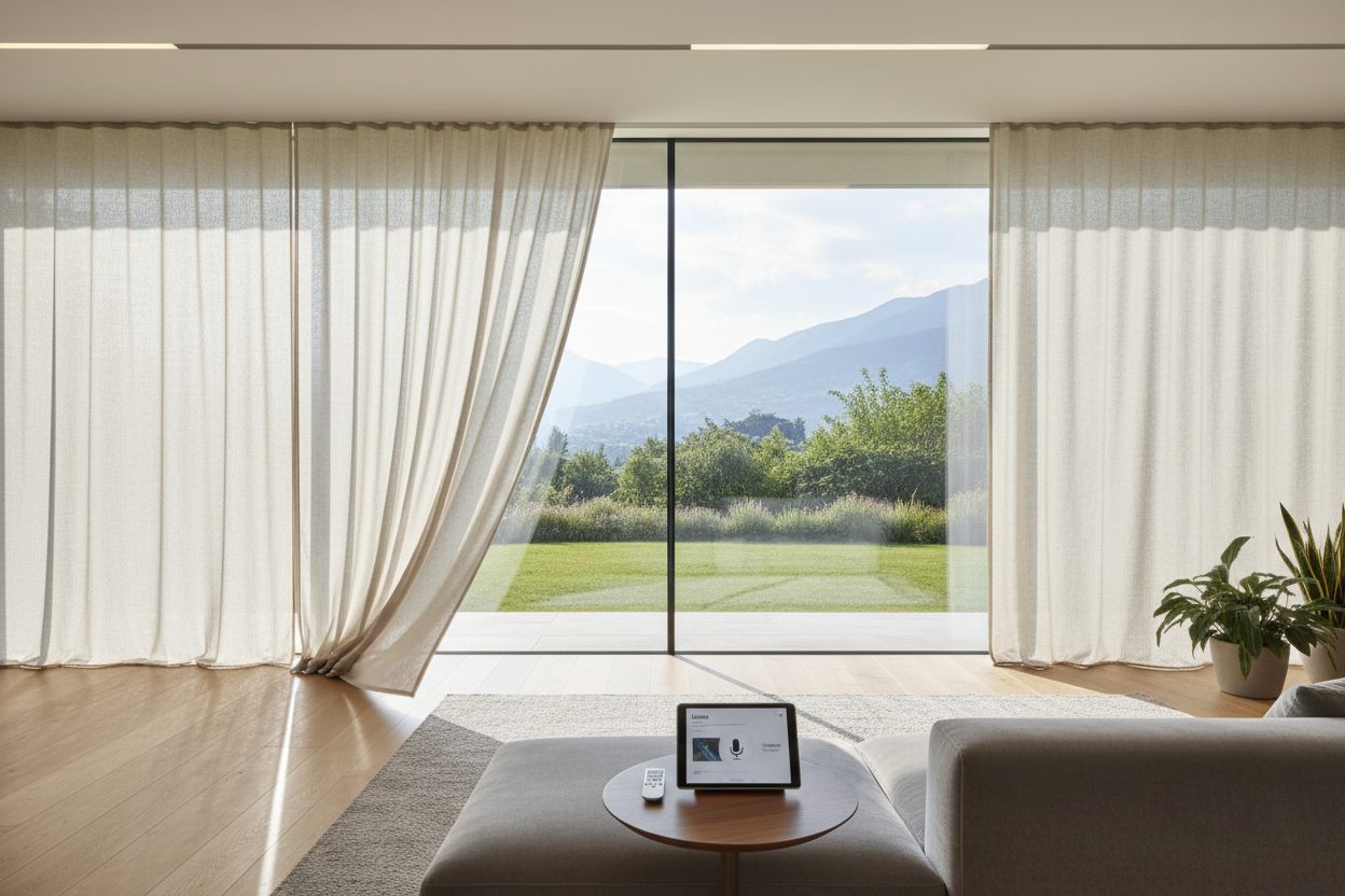 Voice-Controlled View: Best Blinds for Large Window