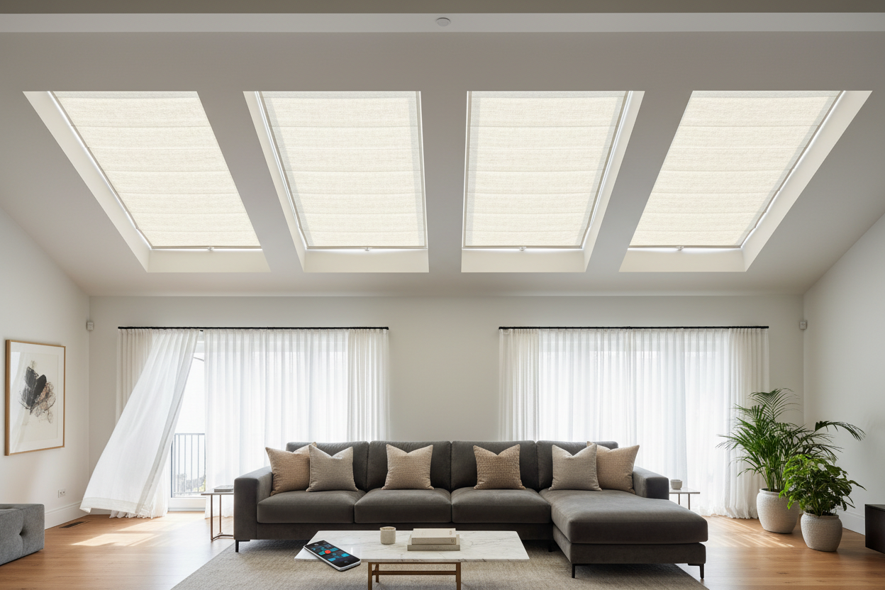 Smart Skylight Shades: Effortless Control for High Ceilings