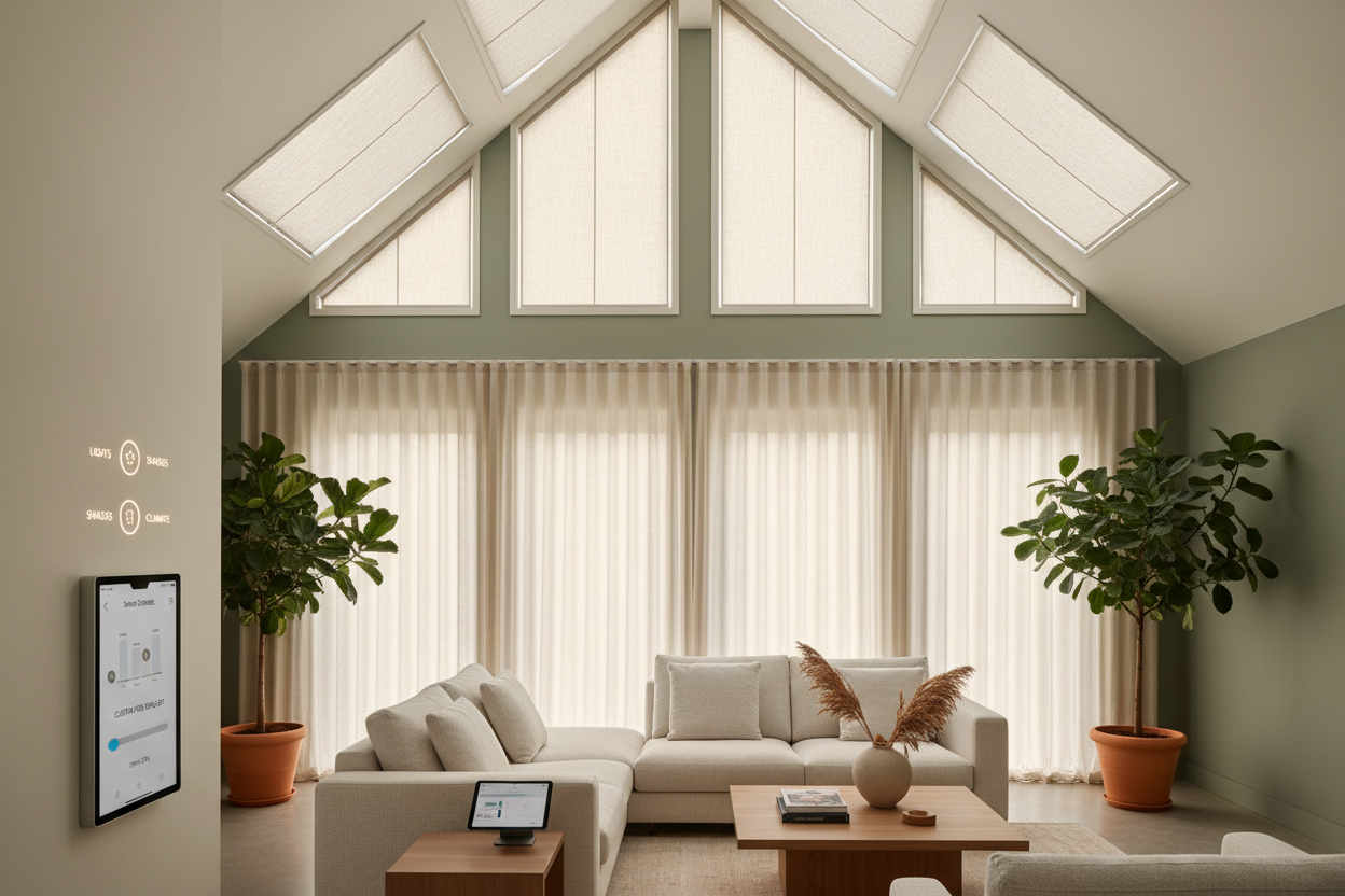 High Ceilings? Smart Control for Your Curtain for Skylight