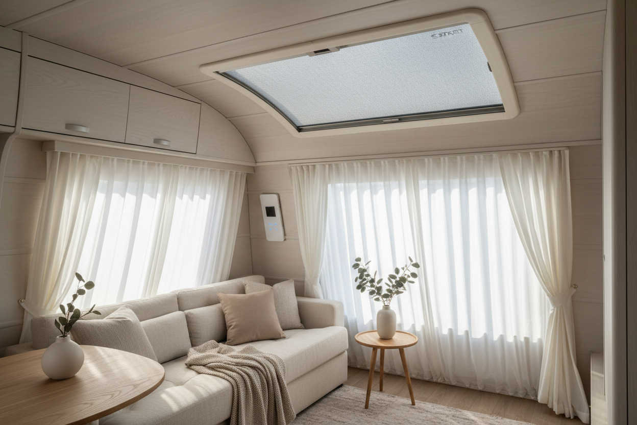 Smart Camper Skylight Shade: Effortless Heat Control