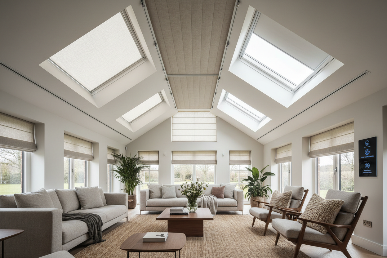 High Ceilings? How to Cover Skylight Windows with Smart Tech