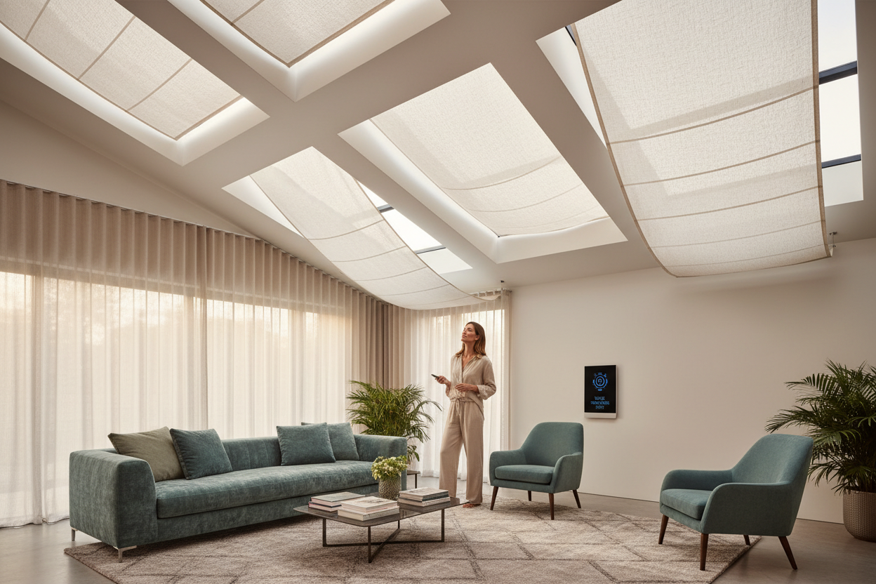 Stop Climbing: Voice-Controlled Skylight Awnings for High Ceilings