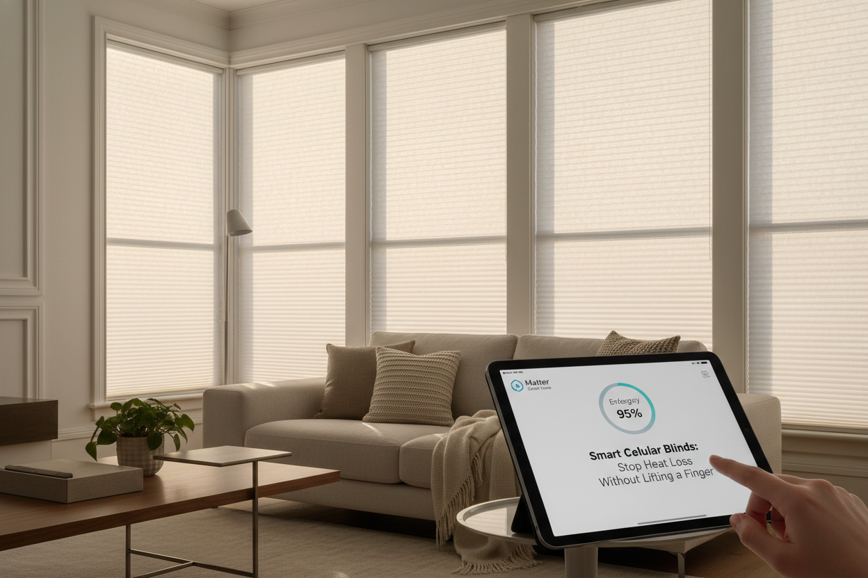 Smart Cellular Blinds: Stop Heat Loss Without Lifting a Finger