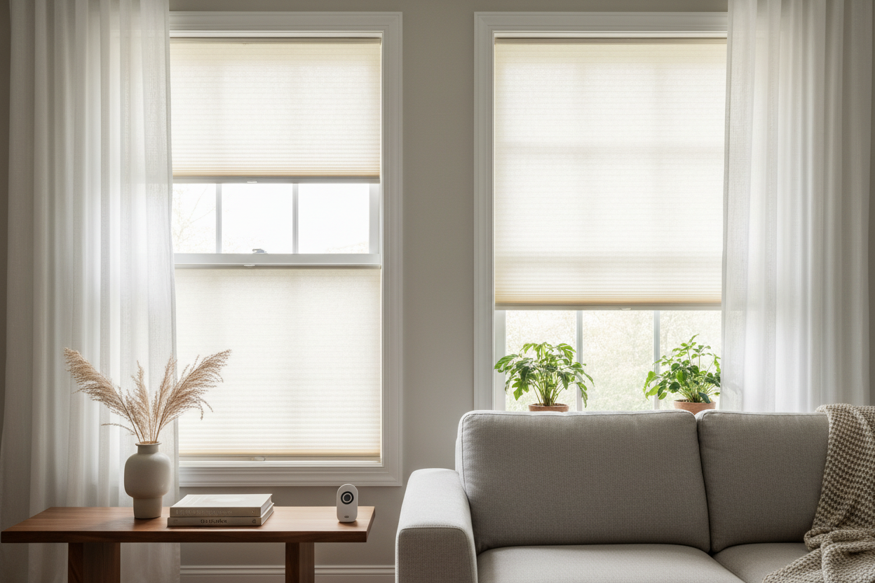 Privacy Meets Sunlight: Smart Top Down Bottom Up Cellular Shades